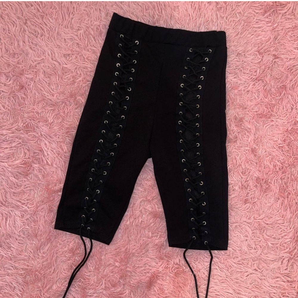Lace Up Biker Shorts